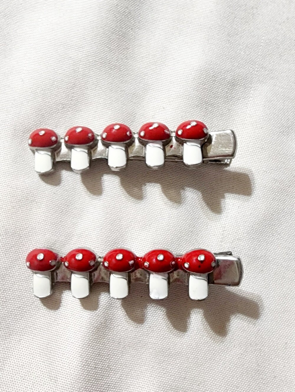 Red Mushroom Kids Hair Clips - Cute Mushroom Bobby Pins